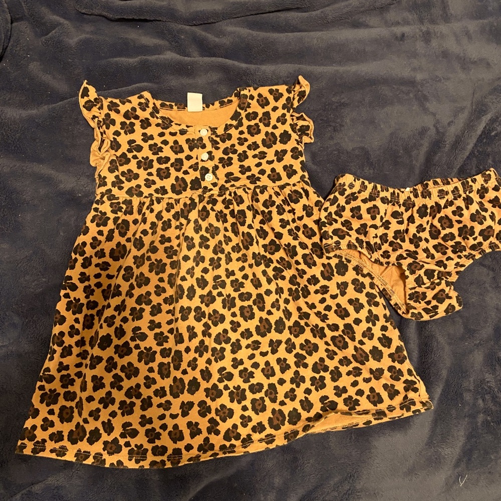 Tucker + Tate leopard dress w/ bloomers- 24 months